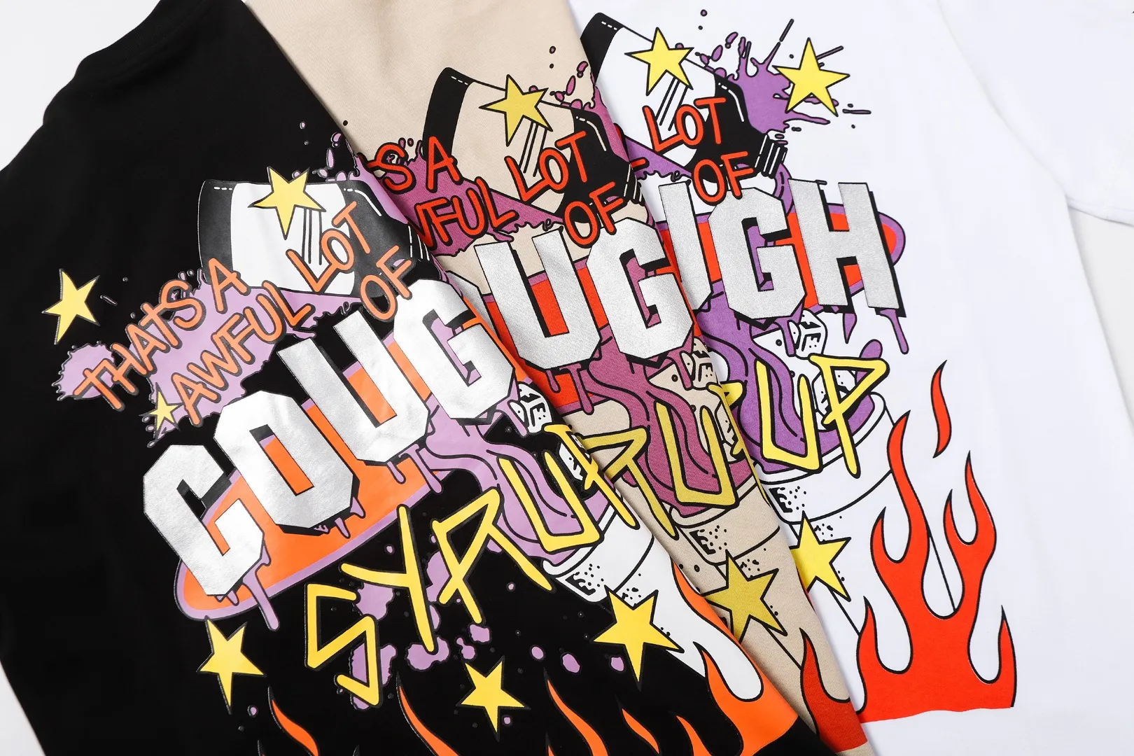 2245# / / ｜ THAT'S A AWFUL LOT OF COUGH SYRUP In Stock T （fabric):32 Sizes（size）：S-M L X L （colour）： / /